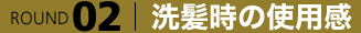 ROUND 02：洗髪時の使用感